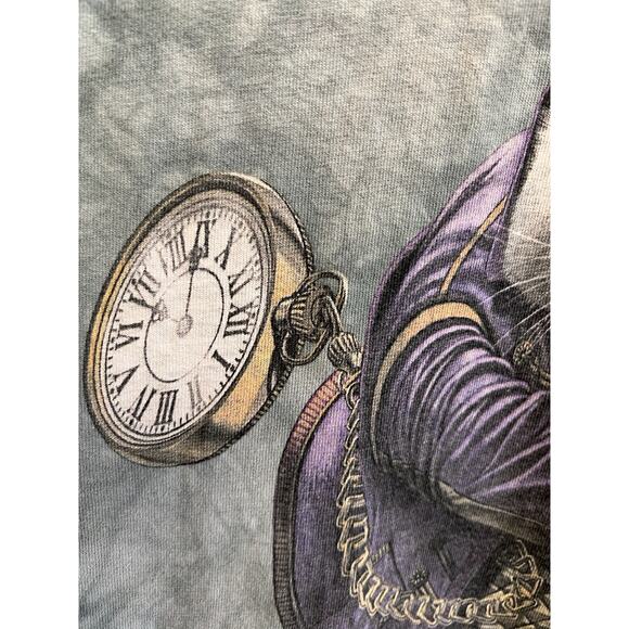 Alice In Wonderland White Rabbit Mens Medium Tie Dye The Mountain Hippie Skater - Picture 3 of 9